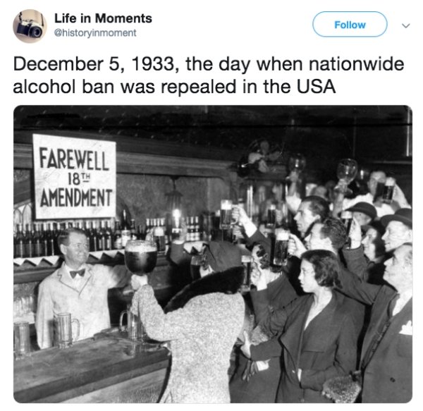 prohibition speakeasy - Life in Moments , the day when nationwide alcohol ban was repealed in the Usa Farewell 18TH Amendment