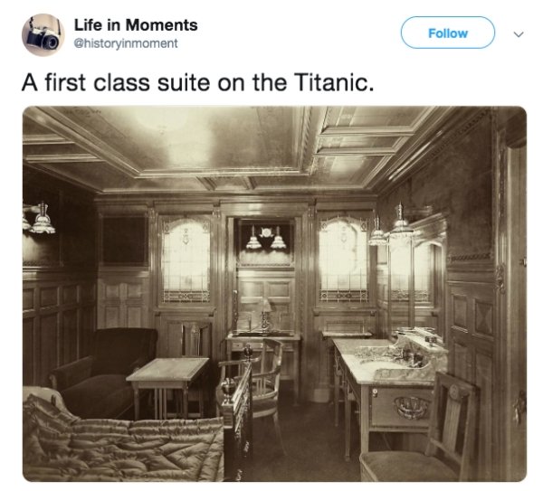 titanic interior - Life in Moments A first class suite on the Titanic.