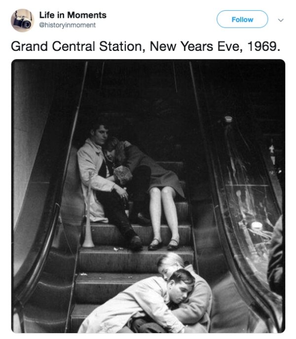 1970s new years eve - Life in Moments Grand Central Station, New Years Eve, 1969.