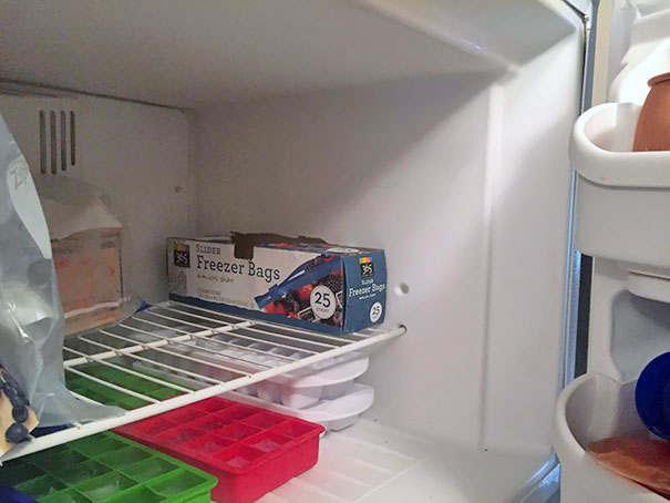 Not Sure The Wife Understands What Freezer Bags Are For.