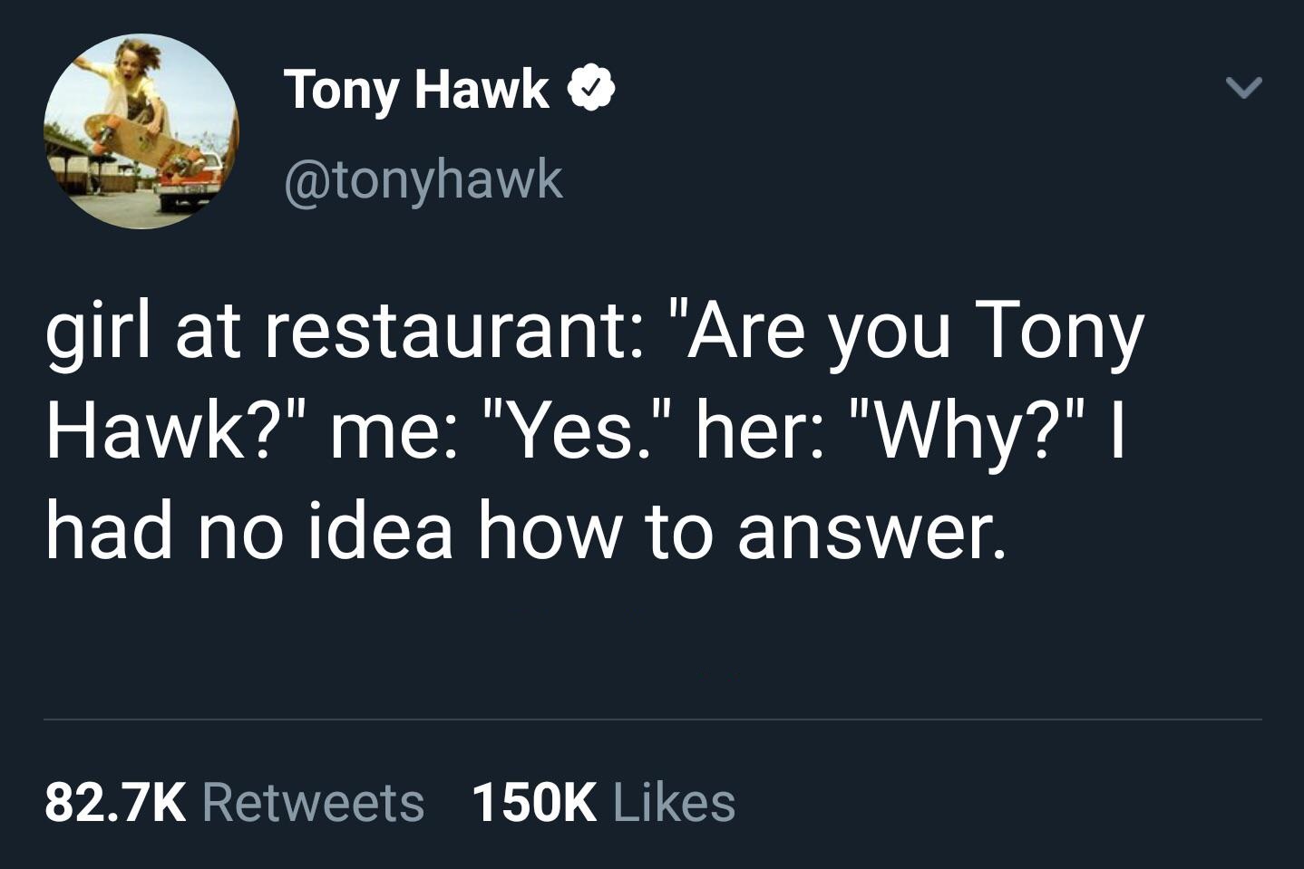 Tony Hawk girl at restaurant