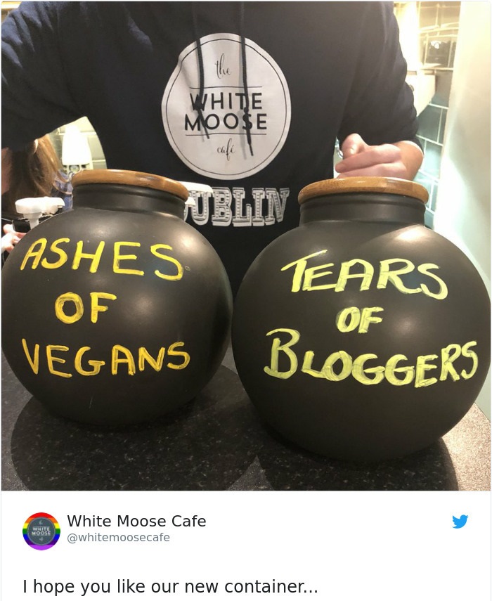 White Moose Ashes Of Vegans Tears Of Bloggers White Moose Cafe I hope you like our new container...