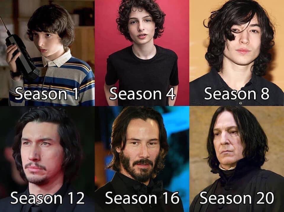 Stranger Things - Season 1 Season 4 Season 8 Season 12 Season 16 Season 20