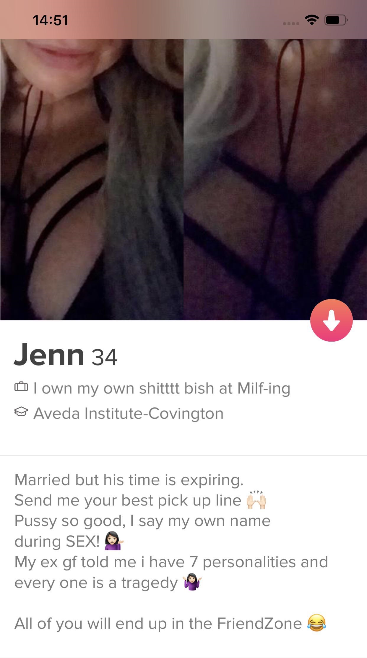 own my own shitttt bish at Milfing Aveda InstituteCovington Married but his time is expiring. Send me your best pick up line Pussy so good, I say my own name during Sex! My ex gf told me i have 7 personalities and every one is a trage