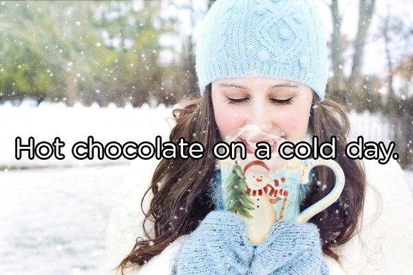 feel good winter - Hot chocolate on a cold day.