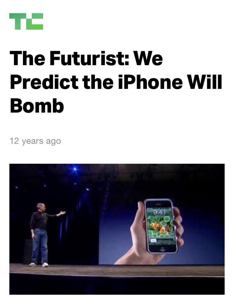 iphone - Tc The Futurist We Predict the iPhone Will Bomb 12 years ago