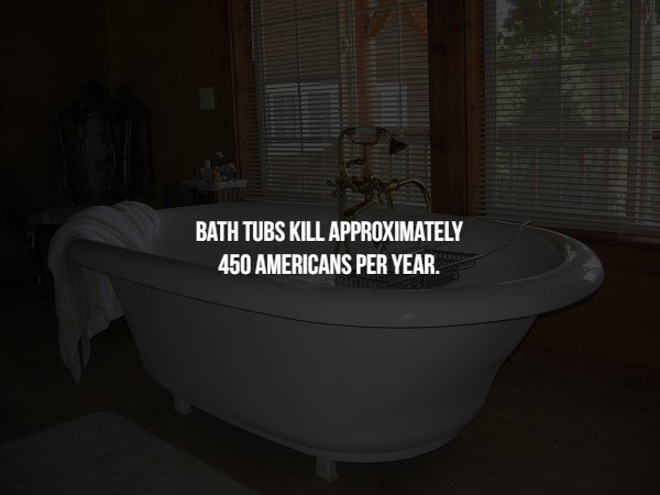 table - Bath Tubs Kill Approximately 450 Americans Per Year.