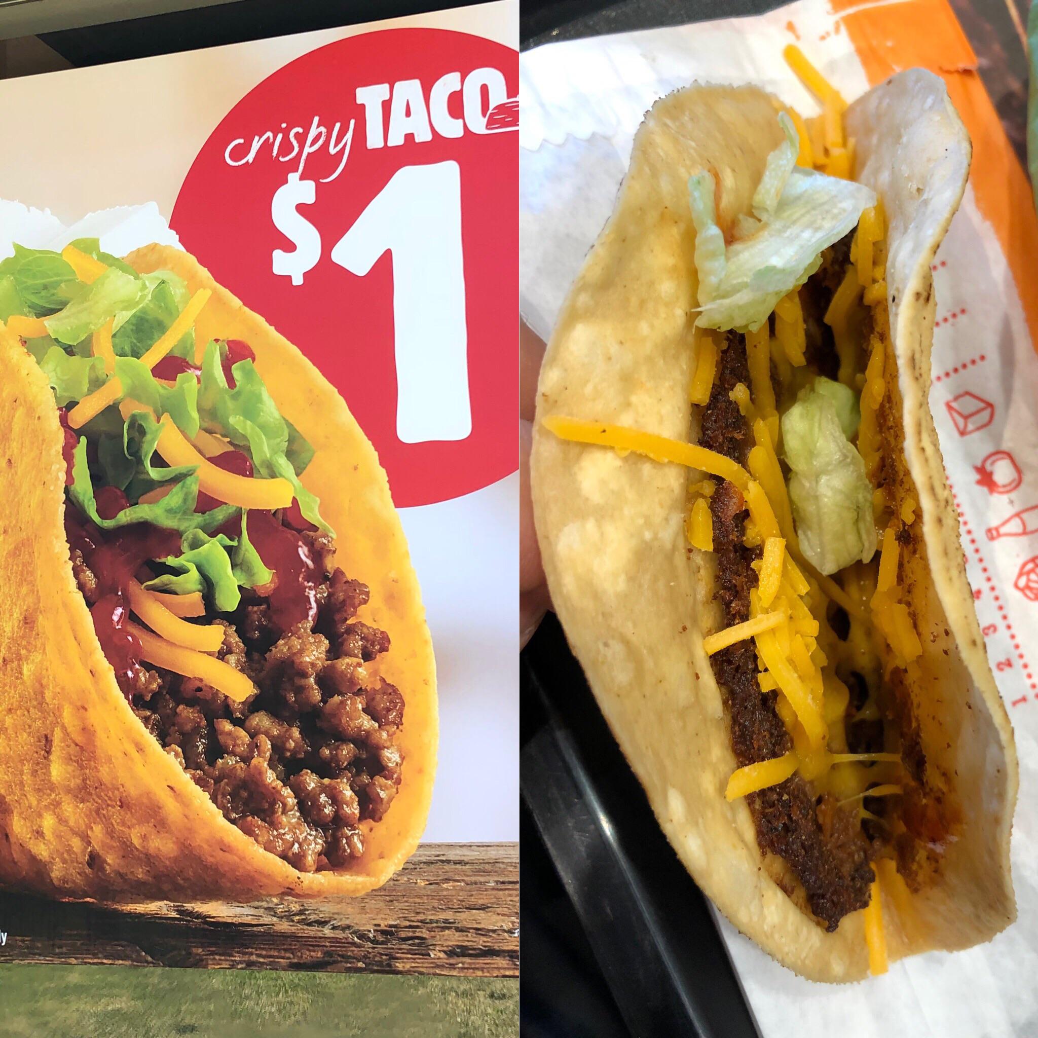 tacos from burger king - crispy Tacc