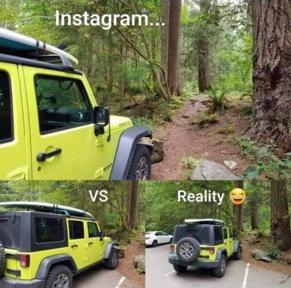 instagram vs reality jeep