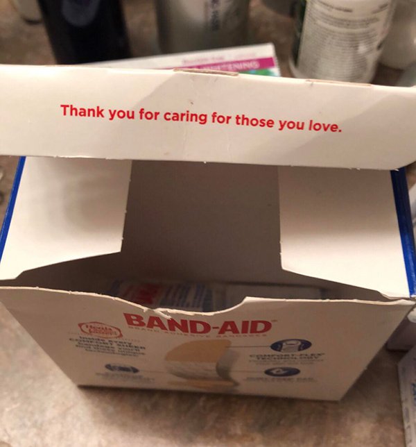 box - Thank you for caring for those you love. BandAid