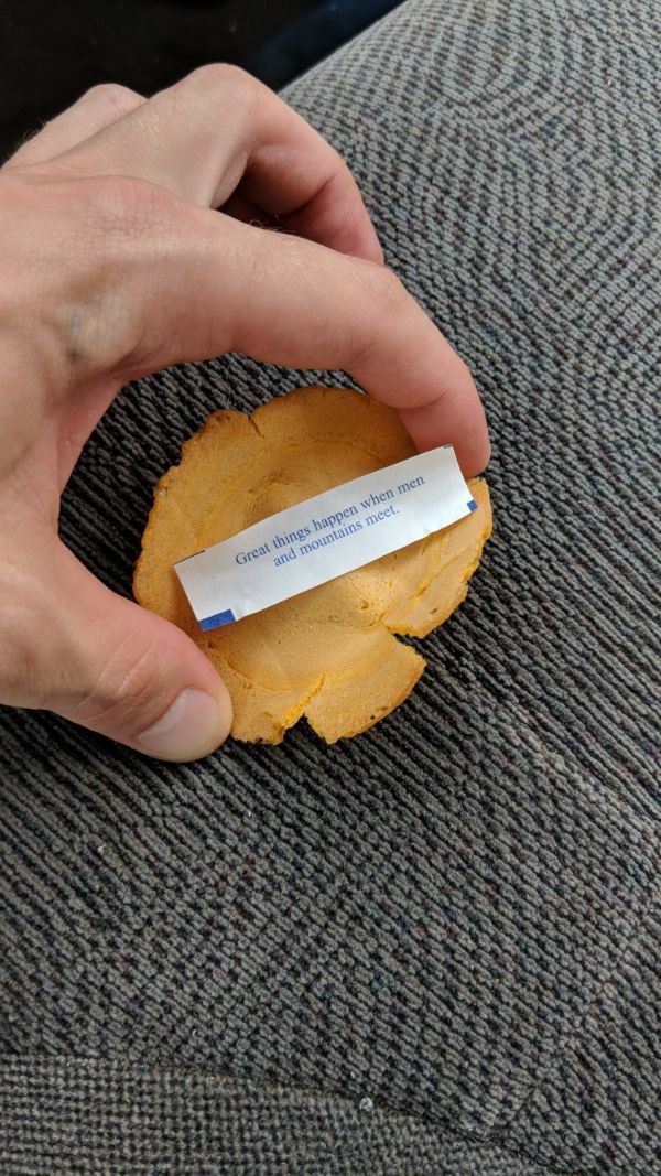 If the humidity is high enough, you can unfold your fortune cookies.