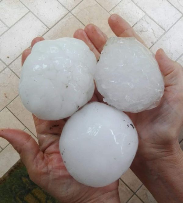 Massive hail.