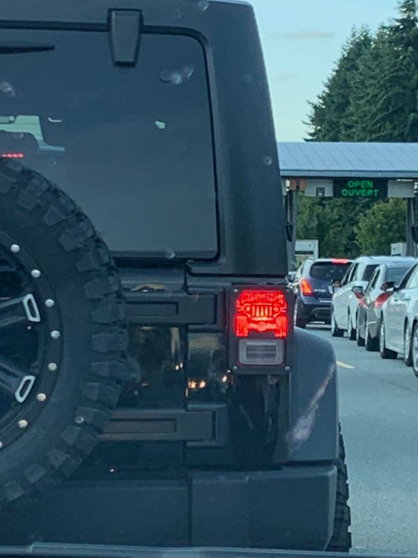 This jeep has jeep lights.