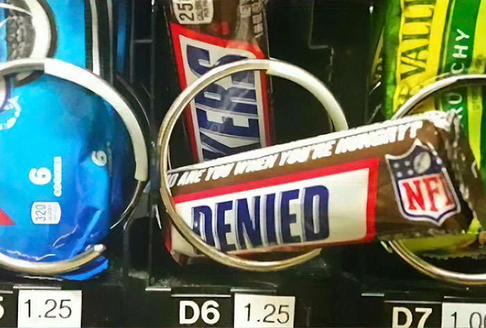 candy bar that says denied