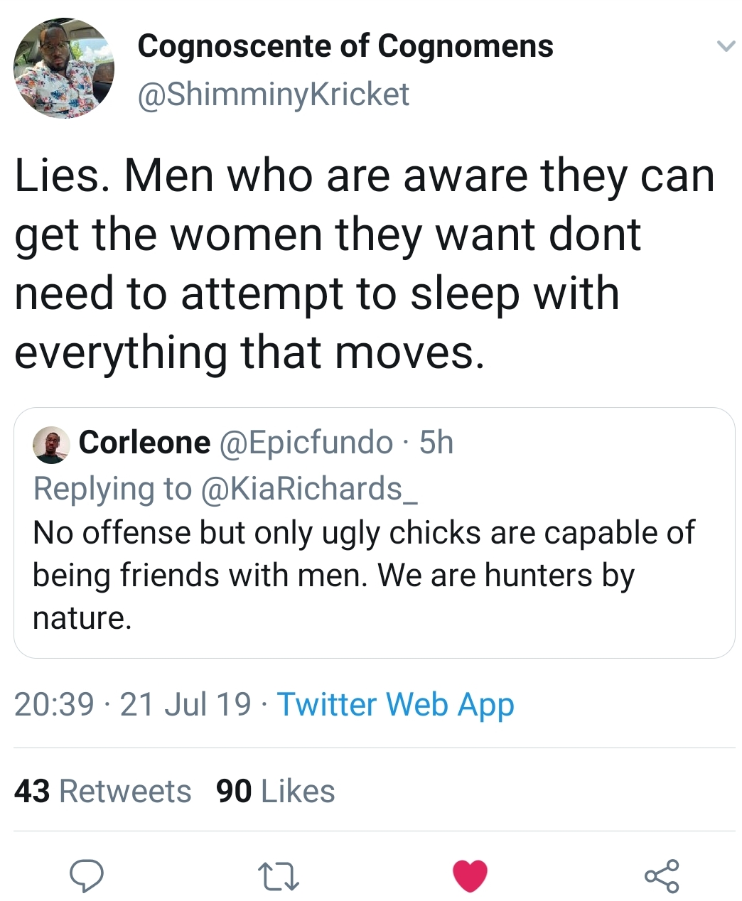 missing piece meets the big - Cognoscente of Cognomens Kricket Lies. Men who are aware they can get the women they want dont need to attempt to sleep with everything that moves. no offense but only ugly chicks are capable of being fr