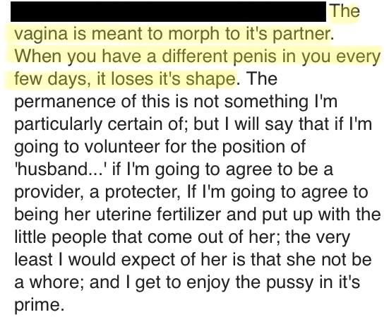 The vagina is meant to morph to it's partner. When you have a different penis in you every few days, it loses it's shape. The permanence of this is not something I'm particularly certain of; but I will say that if I'm going to volunteer for the position o
