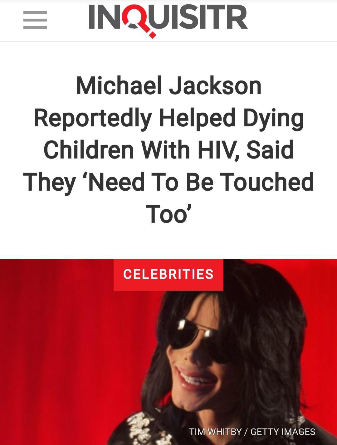 smile - Inquisitr Michael Jackson Reportedly Helped Dying Children With Hiv, Said They Need To Be Touched Too' Celebrities Tim Whitby Getty Images