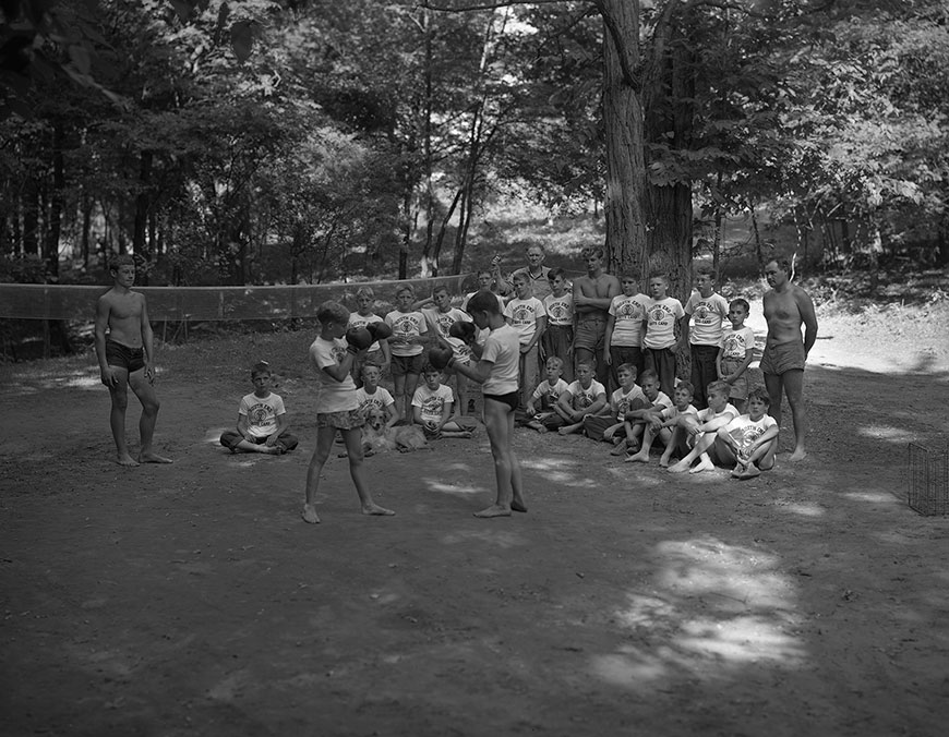 Boys boxing, 1947.