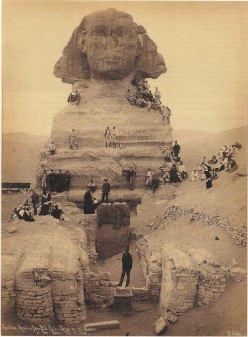 Excavation of the Sphinx, 1850.