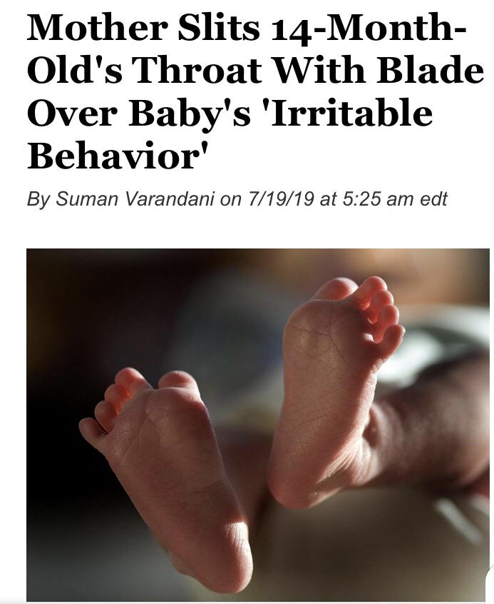 Mother Slits 14Month Old's Throat With Blade Over Baby's 'Irritable Behavior By Suman Varandani