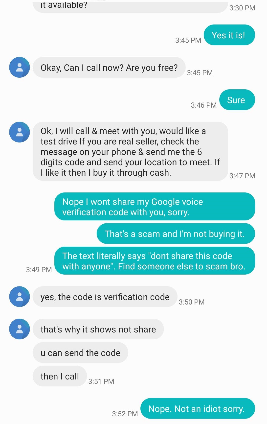 google verification code craigslist - it available? Yes it is! Okay, Can I call now? Are you free? Sure Ok, I will call & meet with you, would a test drive If you are real seller, check the message on your phone & send me the 6 digits code and send your l