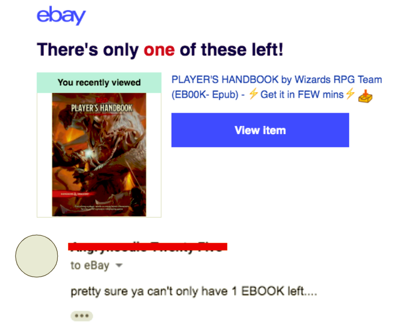 media - ebay There's only one of these left! You recently viewed Player'S Handbook by Wizards Rpg Team Ebook Epub 4 Get it in Few mins Player'S Handbook View Item to eBay pretty sure ya can't only have 1 Ebook left....