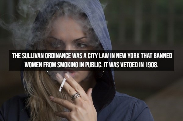 dating a smoking girl - The Sullivan Ordinance Was A City Law In New York That Banned Women From Smoking In Public. It Was Vetoed In 1908.