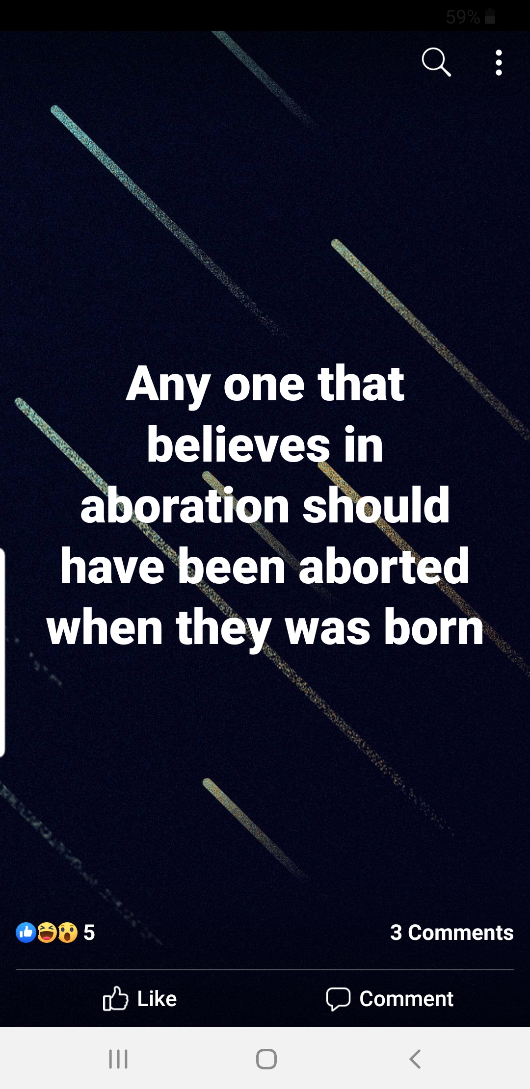 Any one that believes in aboration should have been aborted when they was born 2005 3 Comment