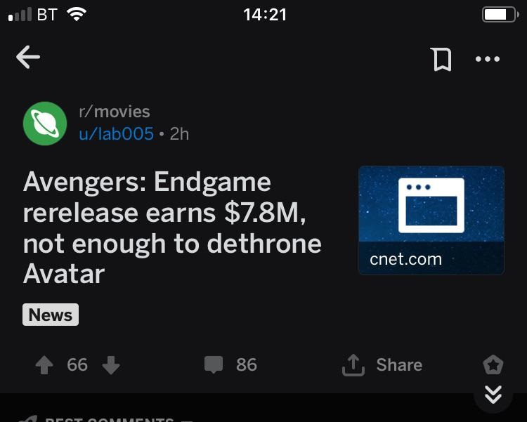 psn top downloads - Bt ? D ... rmovies ulab005. 2h Avengers Endgame rerelease earns $7.8M, not enough to dethrone Avatar cnet.com News 4 66 86