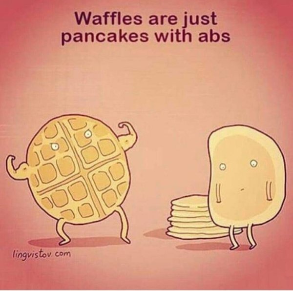waffles are pancakes with abs - Waffles are just pancakes with abs lingvistov.com