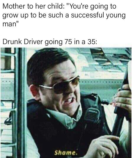 area 51 raid memes - Mother to her child "You're going to grow up to be such a successful young man" Drunk Driver going 75 in a 35 Shame.