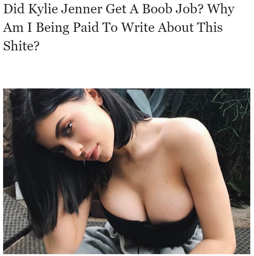 black hair - Did Kylie Jenner Get A Boob Job? Why Am I Being Paid To Write About This Shite?