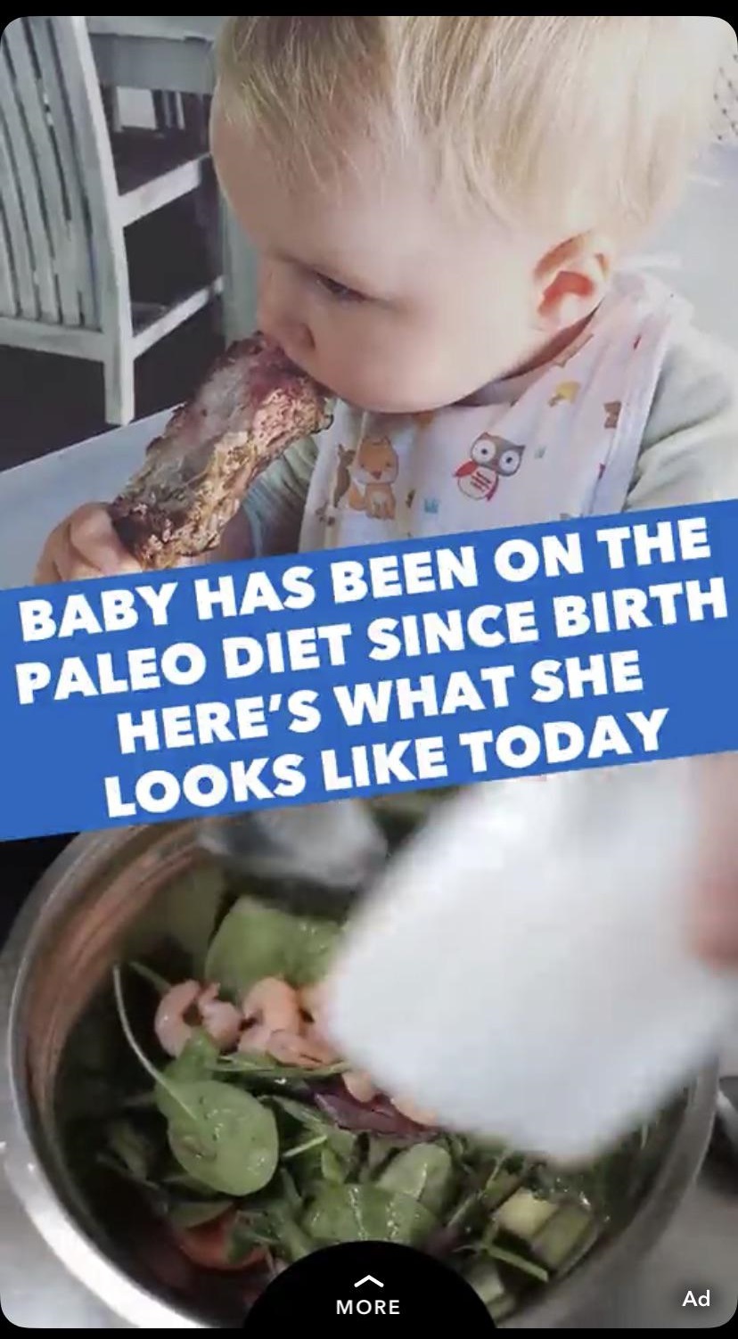 Baby Has Been On The Paleo Diet Since Birth Here'S What She Looks Today More Ad