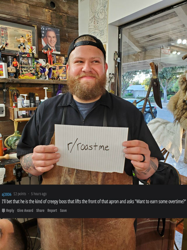 alcoholic beverage - rroast me 213806 12 Mi bet that he is the kind of creepy boss that lifts the front of that apron and asks "Want to earn some overtime!" diveAward Shoe Report San