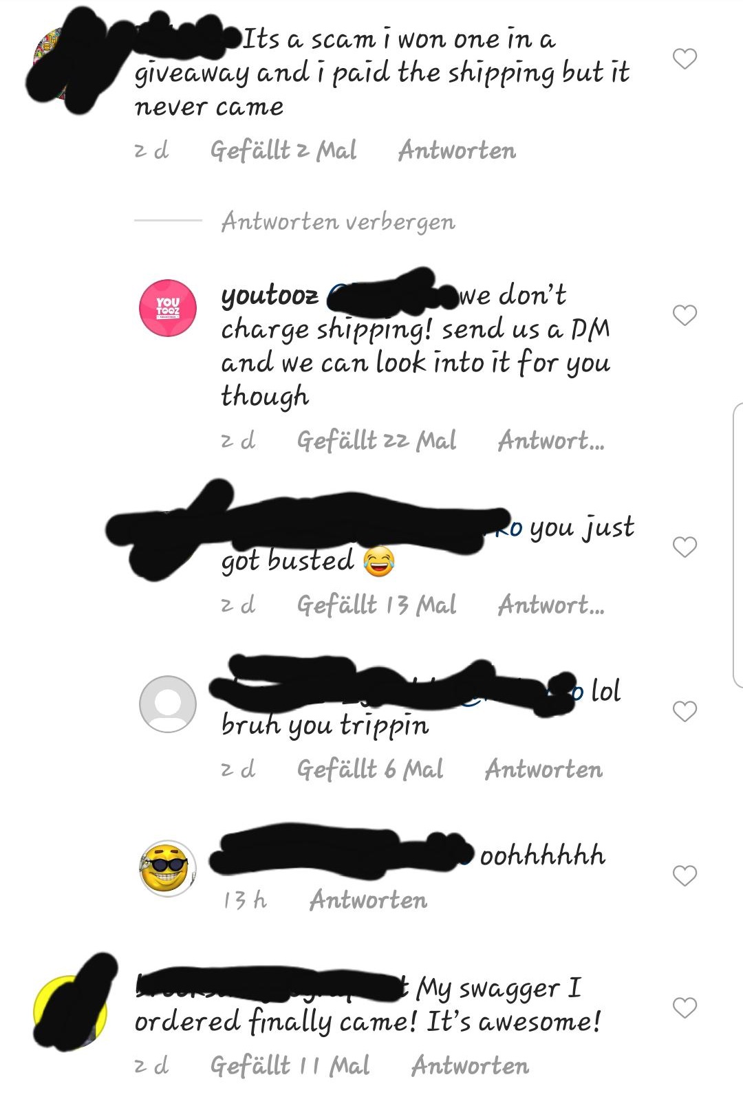 design - v Its a scam i won one in a giveaway and i paid the shipping but it never came zd Gefllt z Mal Antworten Antworten verbergen You Too youtooz bowe don't charge shipping! send us a Dm and we can look into it for you though zd Gefllt zz Mal Antwort.