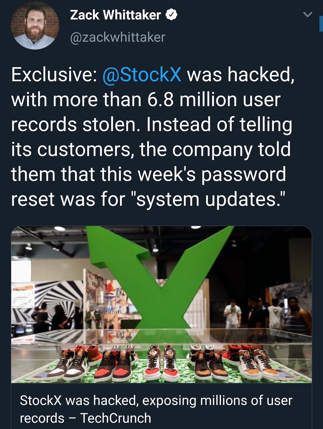 cats in the cradle lyrics - Zack Whittaker Exclusive was hacked, with more than 6.8 million user records stolen. Instead of telling its customers, the company told them that this week's password reset was for "system updates." StockX was hacked, exposing 