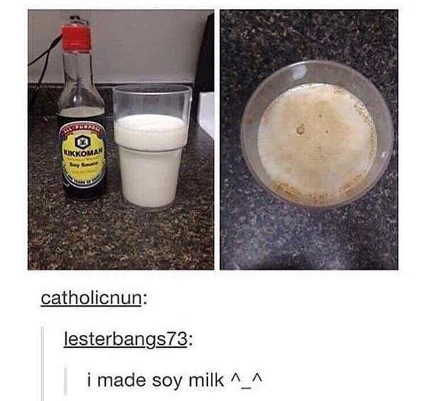soy sauce milk - catholicnun lesterbangs73 i made soy milk ^_^