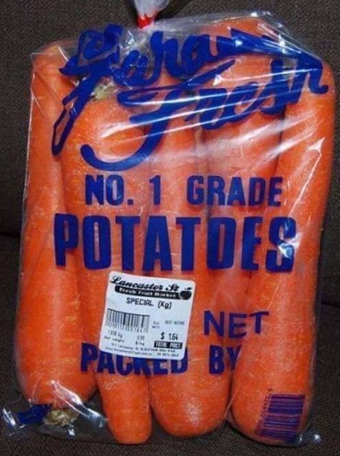 you had one job and failed miserably - No. 1 Grade Potatdec Lancaste Special Kel 5 164 A Net Pauren Ind