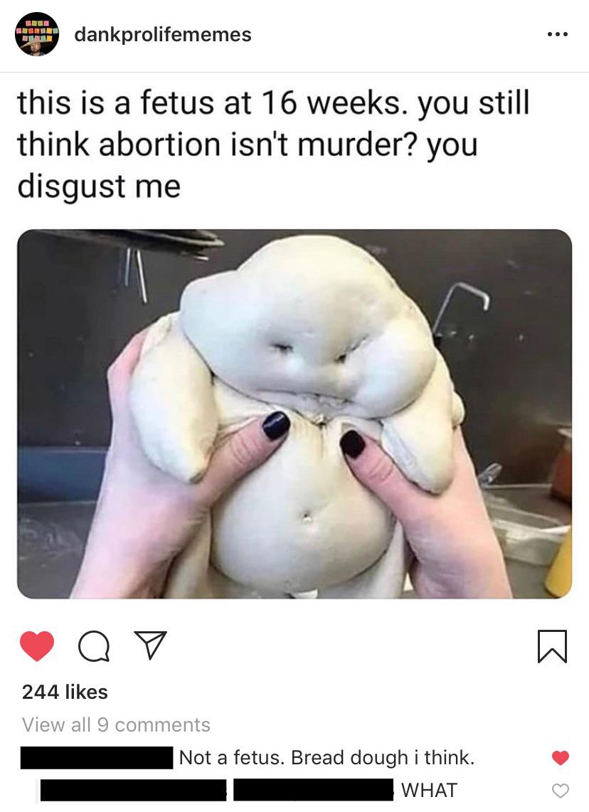 pillsbury dough boy meme - Ber Usraad dankprolifememes this is a fetus at 16 weeks. you still think abortion isn't murder? you disgust me 244 View all 9 Not a fetus. Bread dough i think. What