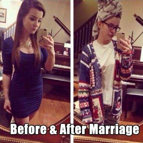 staying home vs going out - Before & After Marriage