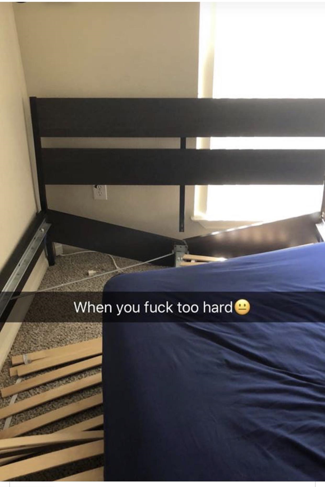 bed frame - When you fuck too hard