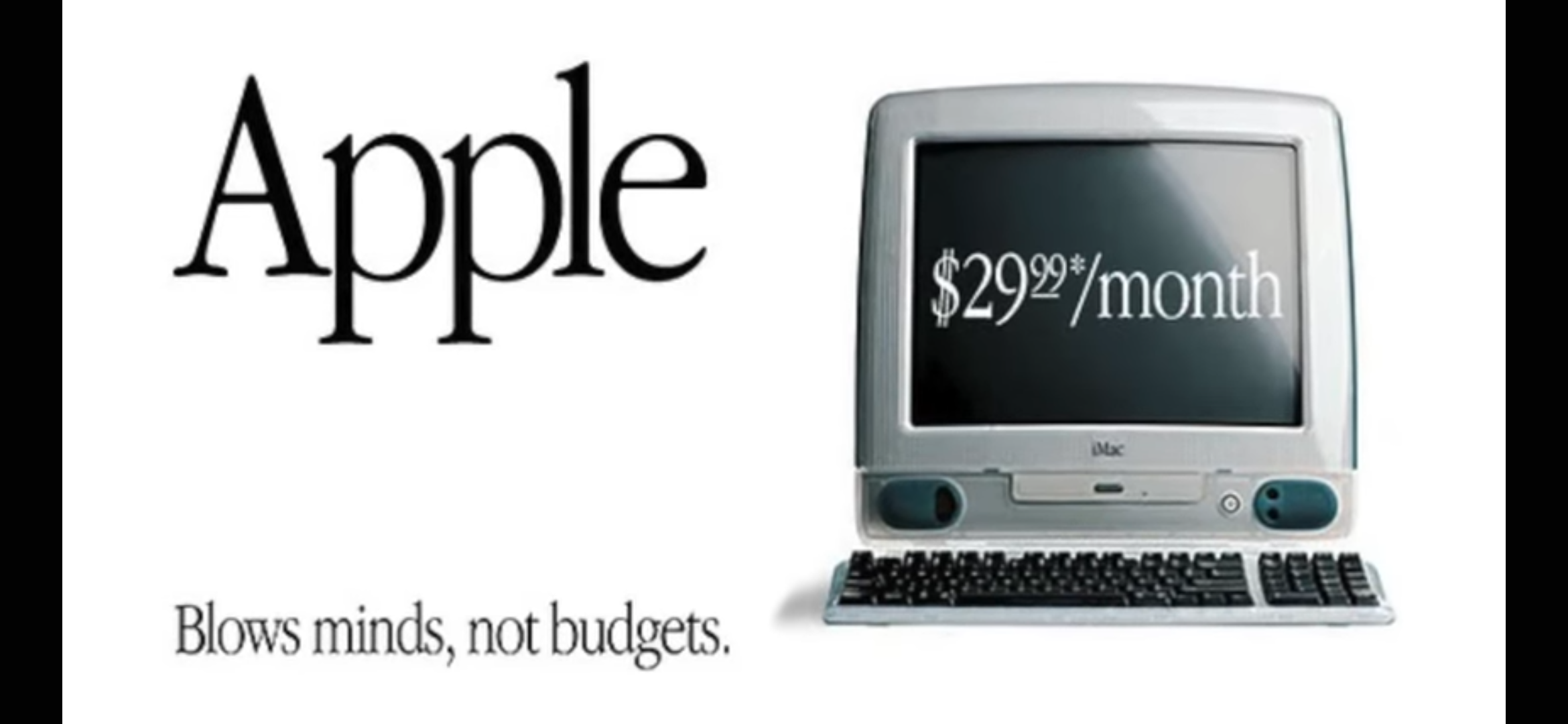 apple text - Apple $292month Eee Blows minds, not budgets.