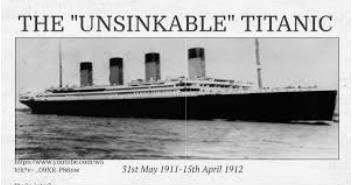 unsinkable titanic - The "Unsinkable" Titanic 25th