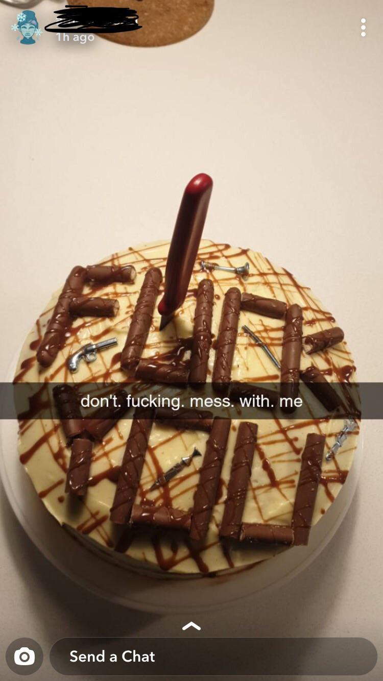 chocolate cake - 1h ago don't. fucking, mess, with me Send a Chat