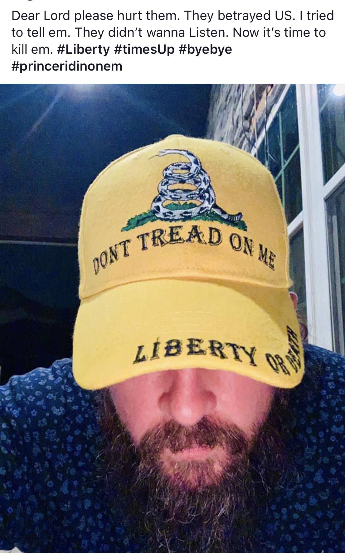 beard - Dear Lord please hurt them. They betrayed Us. I tried to tell em. They didn't wanna Listen. Now it's time to kill em. Ad On Me Font Tread Liberty
