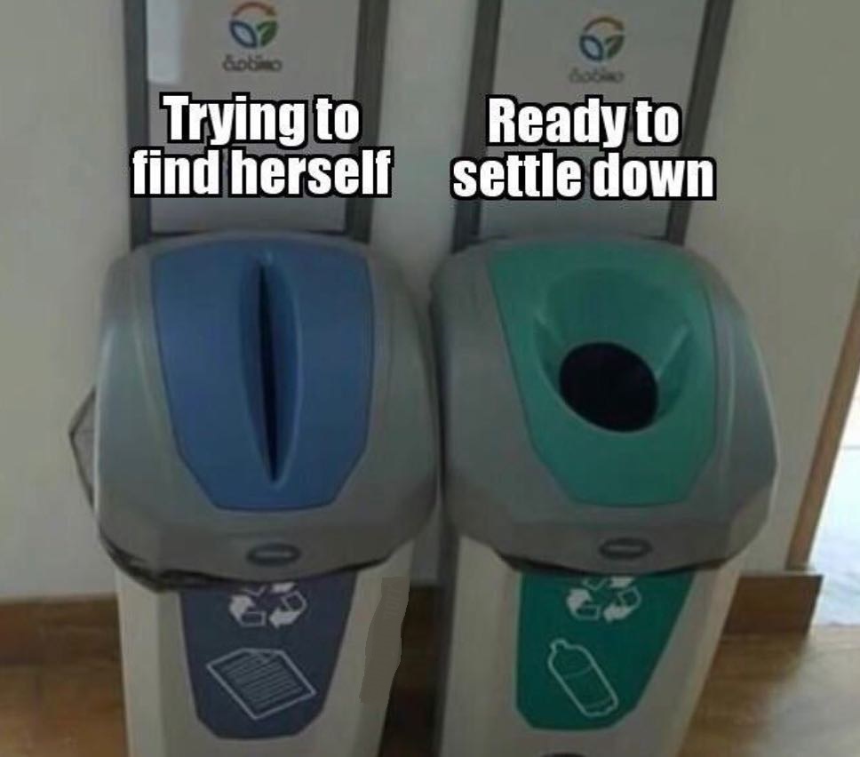 ready to settle down meme - Trying to find herself Ready to settle down