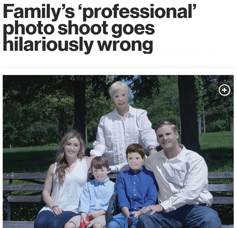 family portrait gone wrong - Family's professional photo shoot goes hilariously wrong