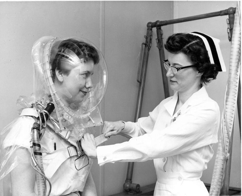 A metabolic study being conducted at the National Institutes of Health, Bethesda, Maryland, 1957.