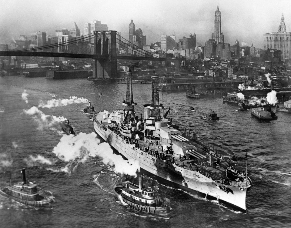 The USS Arizona (BB-39) in New York during sea trials, December, 1918.