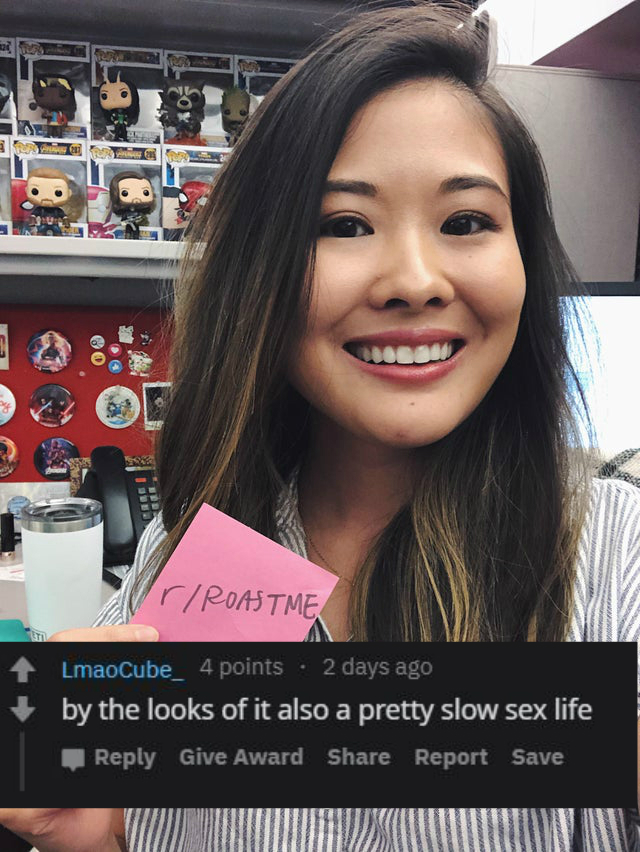 beauty - rRoastme LmaoCube_ 4 points . 2 days ago by the looks of it also a pretty slow sex life Give Award Report Save